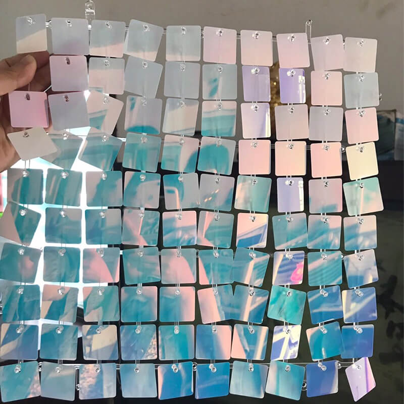 RainbowBlueShimmerWallPanels_EasySetupWeddingEventThemePartyDecorations