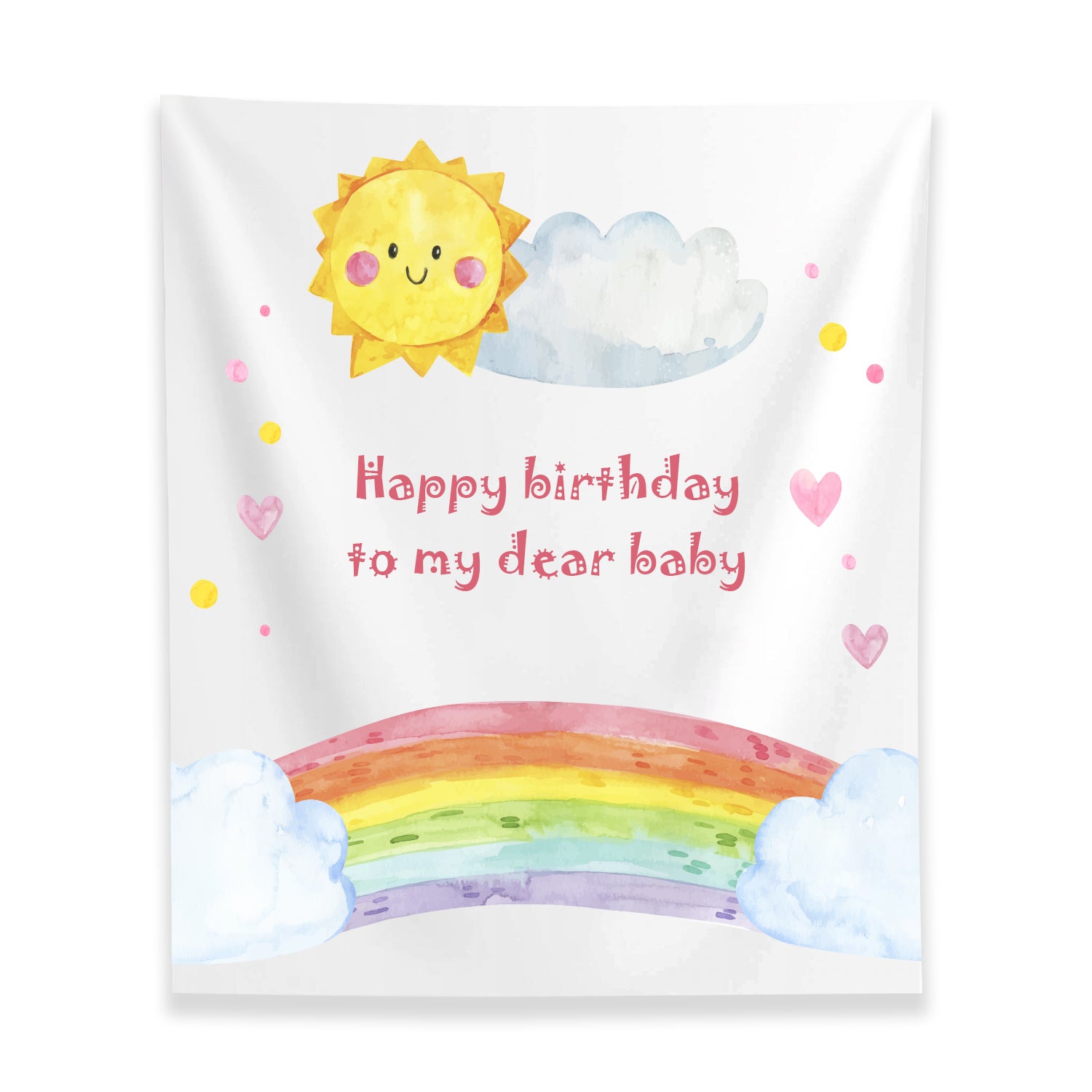 Rainbow Birthday Party Banner Decoration001-2